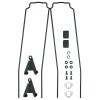 SKS GERMANY BLUEMELS STYLE 28 , 56 mm - ESC V-Adapter Streben hinten  